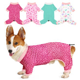 Bienbee pijamas para perros con estampado leopardo, cómodo para dormir y jugar
