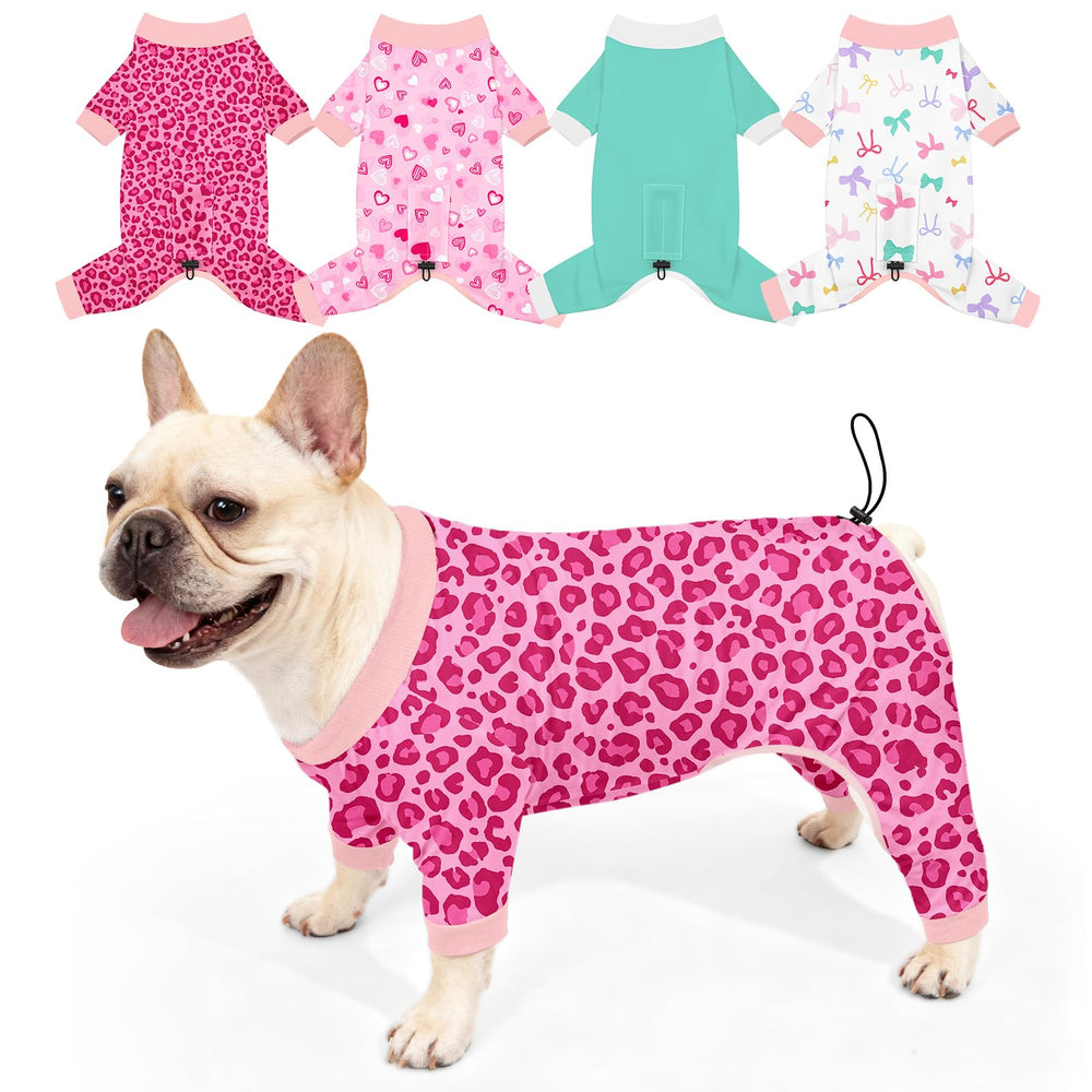 Bienbee pijamas para perros con leopardo, cómodo para dormir y jugar.