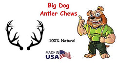 Big Dog Antler Chews: paquete de 4 piezas para perros medianos y grandes.