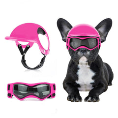 BillionChains casco para perro pequeño en rosa: protección ligera para paseos al aire libre.