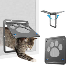 Billionchains: puerta de pantalla para gatos con cierre magnético facilita la libertad del felino.