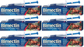 Bimectin, pasta de ivermectina para caballos, en envase para 6 dosis, facilita la dosificación.