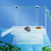 BINANO plataforma de descanso para tortugas, vista frontal, instalación rápida sin herramientas.