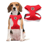 Arnés Bingpet sin tirones rojo para perros pequeños, paso por la cabeza para ponértelo fácilmente.