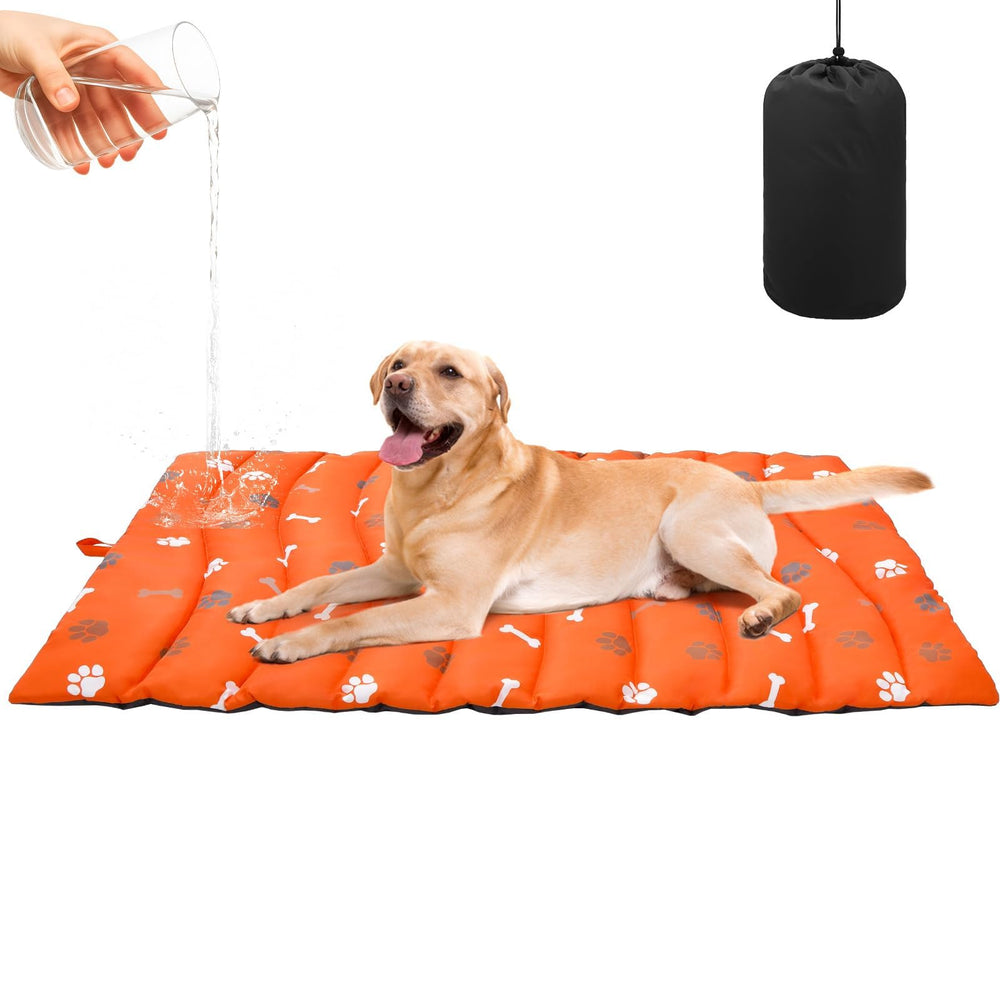Cama BINGPET exterior impermeable para perros, ideal para salidas al aire libre.