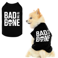 Camiseta BINGPET malo-hasta-el-hueso en el dorso para paseos con actitud.