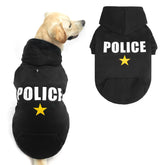 Sudadera con capucha para perro BINGPET, vista frontal, abrigada para paseos al aire libre.