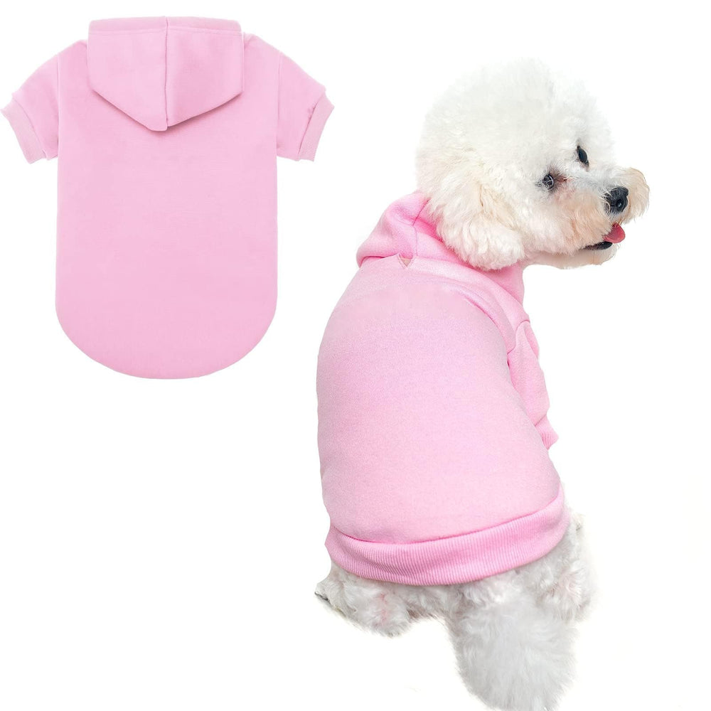BINGPET sudadera para perros con capucha y forro de felpa interior, ideal para paseos fríos.