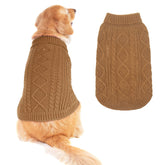 BINGPET sudadera de perro con cuello alto en punto tricot para abrigo cómodo.