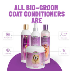 Champú espumoso Bio-Groom, enjuague fácil y pelaje suave.