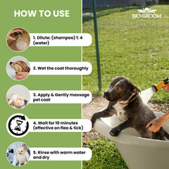 Bio-Groom champú para pulgas en gatos, cuidado suave y uso versátil.