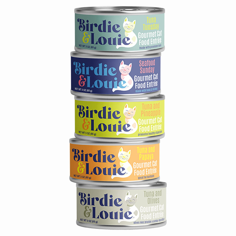 Birdie & Louie lata húmeda de atún martes, nutrición completa para todas las etapas de vida