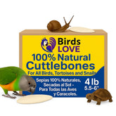 Birds LOVE cuttlebone natural para aves, ideal para acondicionar el pico