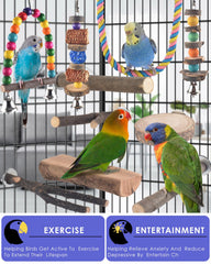 Colgante de cuerda Bissap para aves, favorece el ejercicio y la exploración.