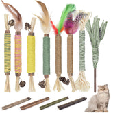 Bissap palitos de matatabi para gatos, fomentan juego y exploración segura.