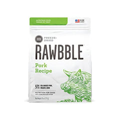 BIXBI Rawbble cerdo-ingredientes: proteína de calidad para perros activos.