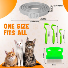 BKRMART collar antipulgas para gatos, ajuste cómodo para gatitos y gatos adultos