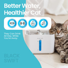 Filtración de cuatro capas de BLACK SWIFT reduce olores y residuos.