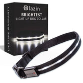 Collar Blazin con luz LED para perro en la oscuridad, mejora la visibilidad.