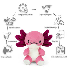 Axolotl de Blnboimrun juguete interactivo con crujido para estimular instintos.
