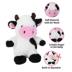 Juguete peluche Blnboimrun de vaca con crujido para masticar