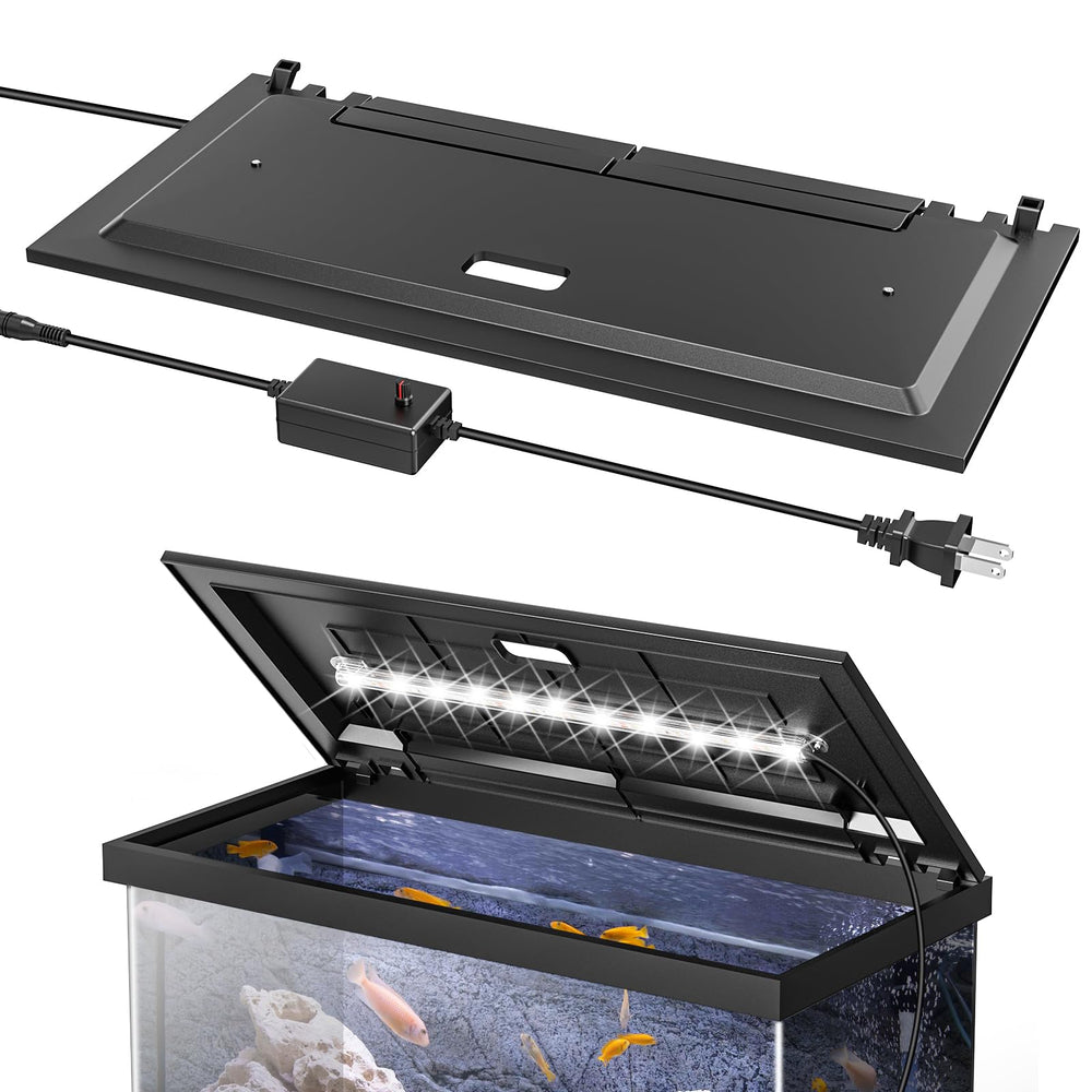 Blosail tapa acuario con diodo LED ajustable para mejor visibilidad y menor evaporación.
