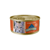 Blue Buffalo Wilderness pate de pavo, lata 5,5 onzas, lista para alimentar gatos activos.