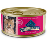 Blue Buffalo Wilderness salmón real en lata para gatitos, proteína alta