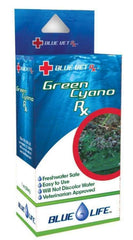 Blue Life Green Cyano Rx botella frontal, ayuda a controlar cianobacterias en acuarios