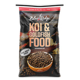 Blue Ridge Koi Food pellets flotantes en agua fría para koi y goldfish.