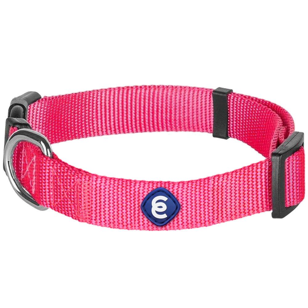 Blueberry Pet collar rosa para perros grandes, ajuste cómodo para paseos diarios.