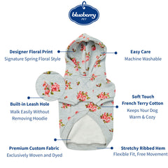Blueberry Pet sudadera gris ligero para perros pequeños, perfecta para primavera.