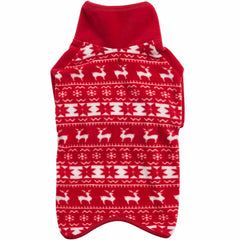 Blueberry Pet suéter navideño para perros grandes con renos y copos de nieve, ideal para paseos festivos.