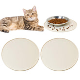 BNOSDM alfombrilla de alimentación para gatos, dos unidades, mantiene la zona ordenada.