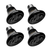 BNOSDM emisor cerámico 50W 4pack frente, calor estable sin luz para reptiles.