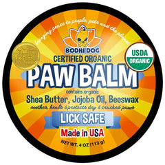 Bodhi Dog bálsamo para patas en envase, seguro para lamido y uso diario.
