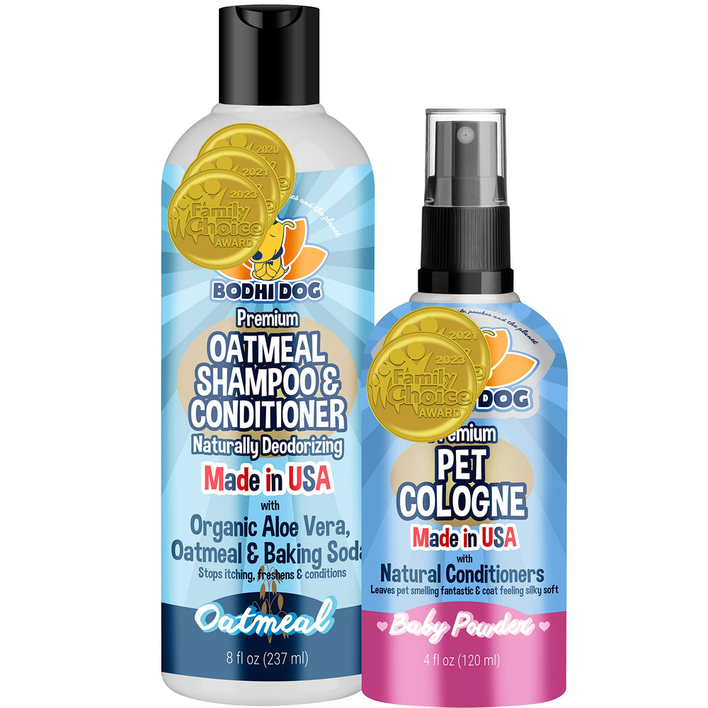 Colonia Bodhi Dog para mascotas, enfoque botella, aroma suave para refrescar entre lavados.