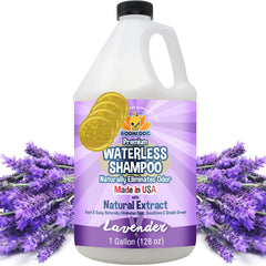 Bodhi Dog Waterless Shampoo lavanda: botella para limpieza rápida sin enjuague.