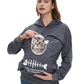 Bombaxceiba sudadera con bolsillos para mascota, vista frontal para transporte cómodo.