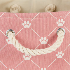 Bone Dry Almacenamiento para mascotas, rectángulo medio rosa; asa ergonómica para mover.