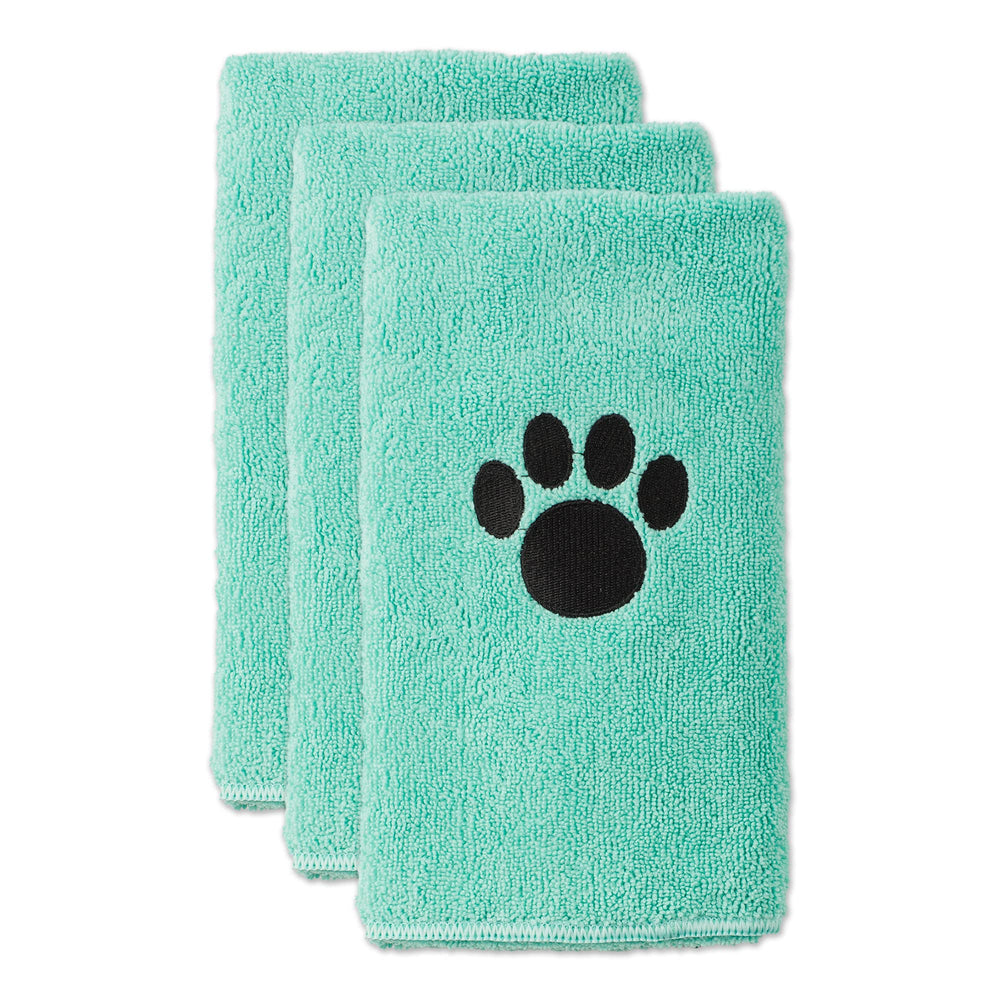 Bone Dry conjunto-toallas-mascotas-30x15-aqua: secado rápido y cómodo tras el baño.