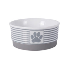Bone Dry cuenco cerámico con diseño lattice para mascotas, base antideslizante.