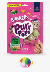 Bonkers Purrpops pack de palitos navidad, sabor pavo, para gato.