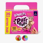 Bonkers Purrpops, piruleta de pollo, ideal para momentos de vínculo con tu gato.