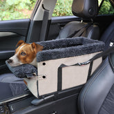 BONTHEE asiento consola perro pequeño, vista frontal, confort y seguridad para viajes