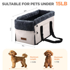 BONTHEE asiento consola perro pequeño, vista exterior para disfrutar del paisaje