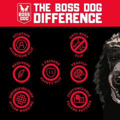 Boss Dog asa de control de tráfico, cómodo agarre para paseos.