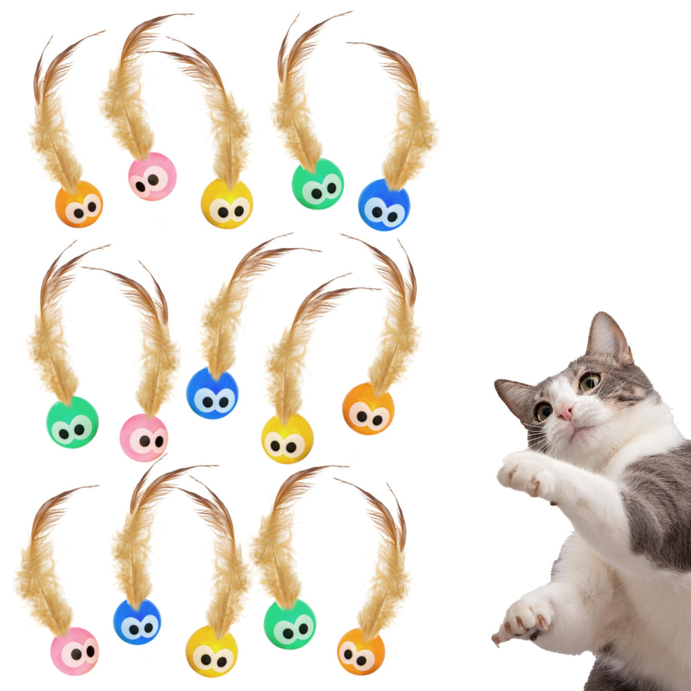 Bouncy Tails: bola de gato con plumas para estimular caza y juego activo