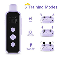 Control remoto doble de Bousnic para entrenar dos perros a la vez, con alcance amplio.