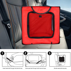 BOYUZHE caja transporte para perro con ventanas de malla para visibilidad.